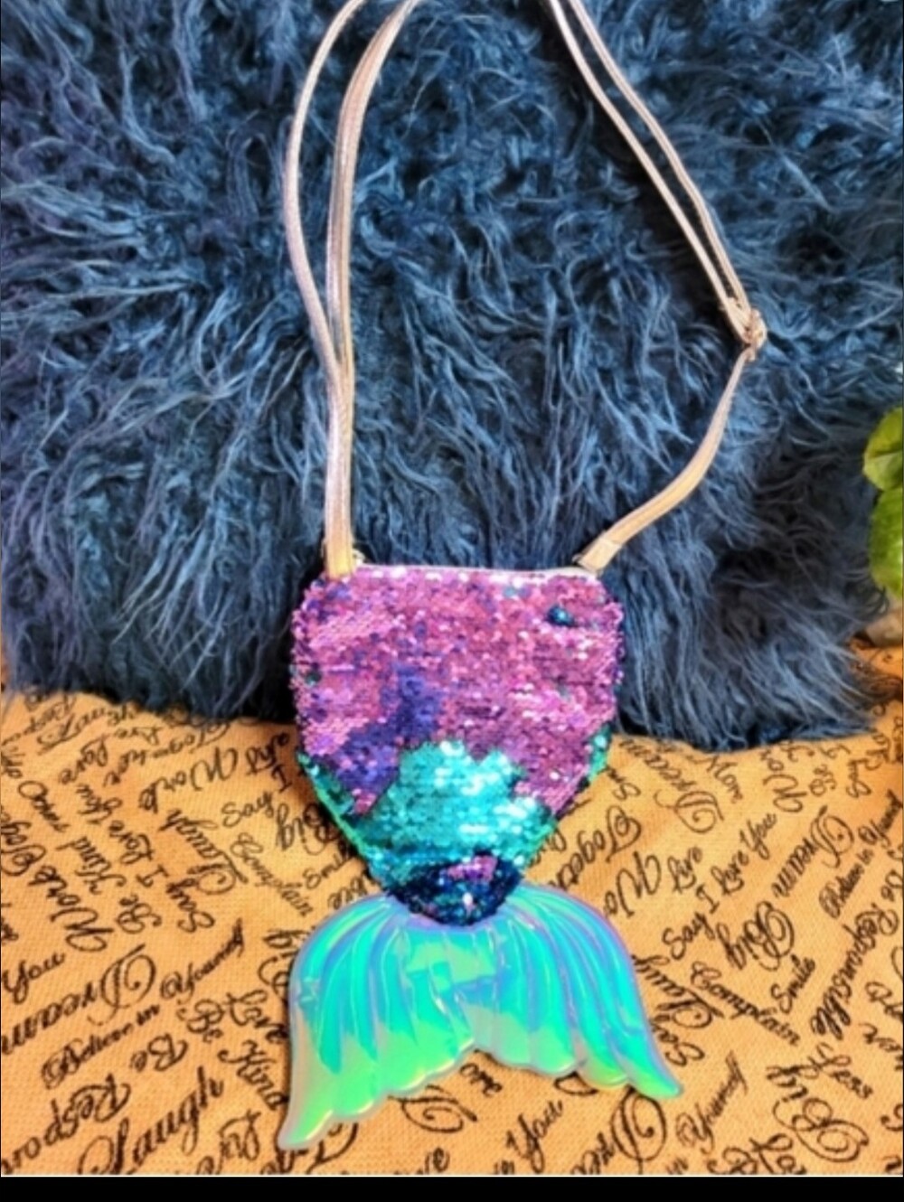 Justice flip sequin mermaid tail purse 23 in